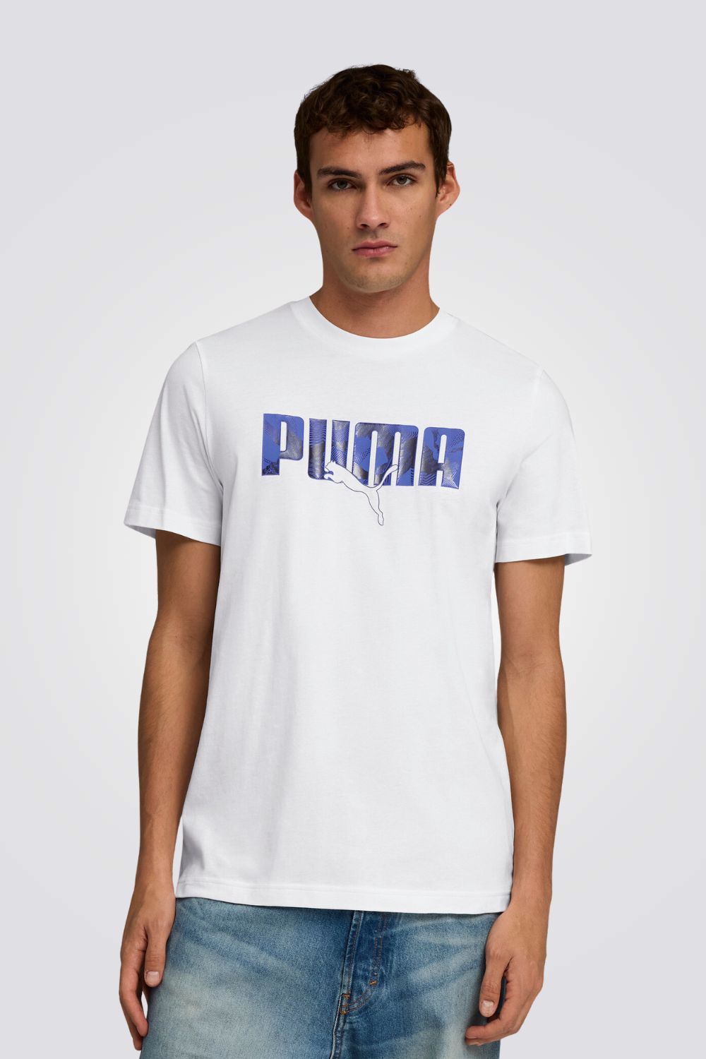 טישירט קצרה עם הדפס לוגו לגברים | פומה