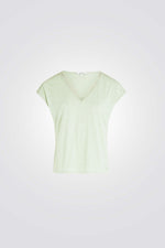 טישירט עם עיטורי קרושה בצבע ירוק