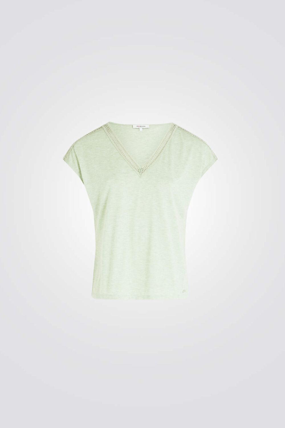 טישירט עם עיטורי קרושה בצבע ירוק