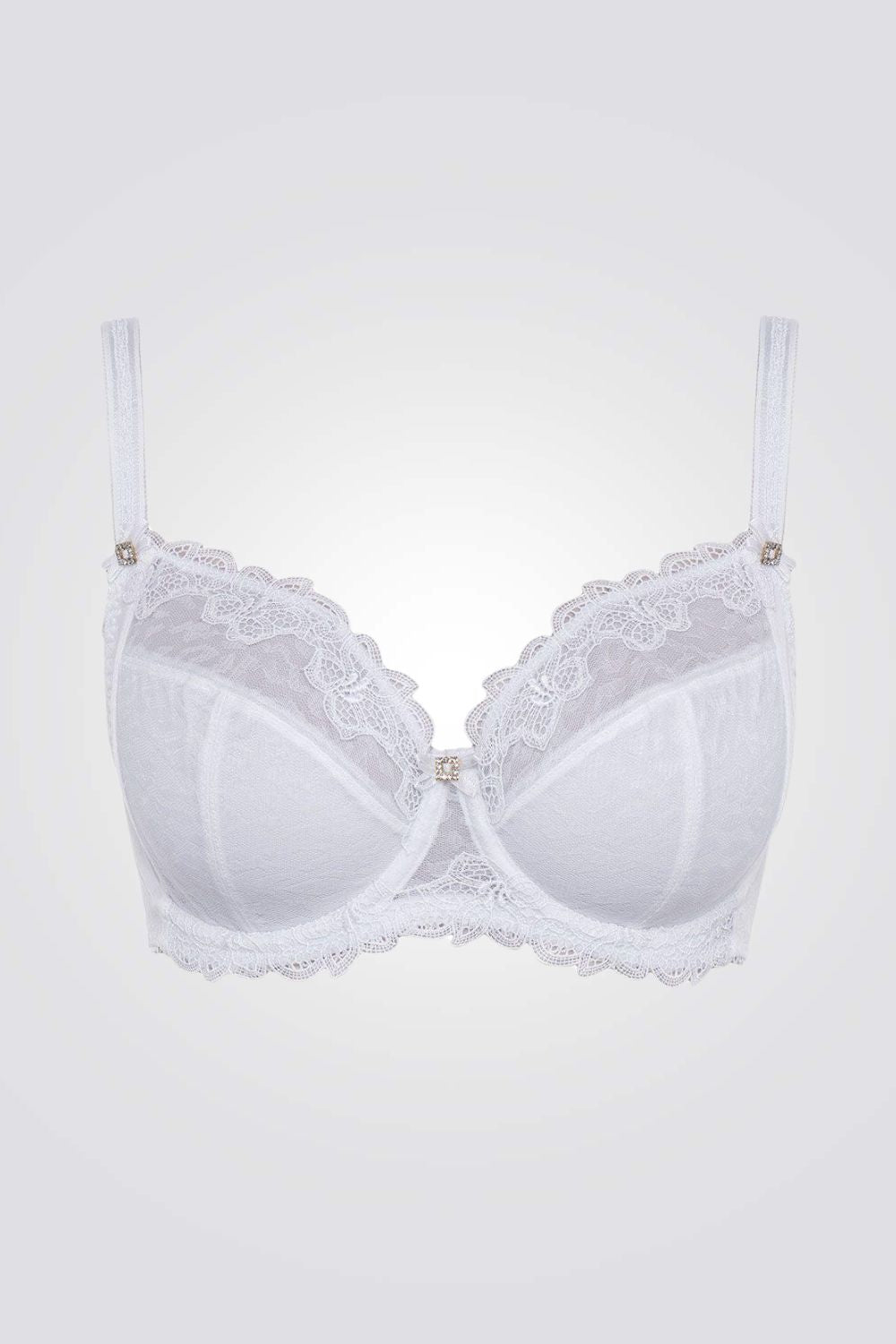 חזיית ספייסר ותחרה לבנה