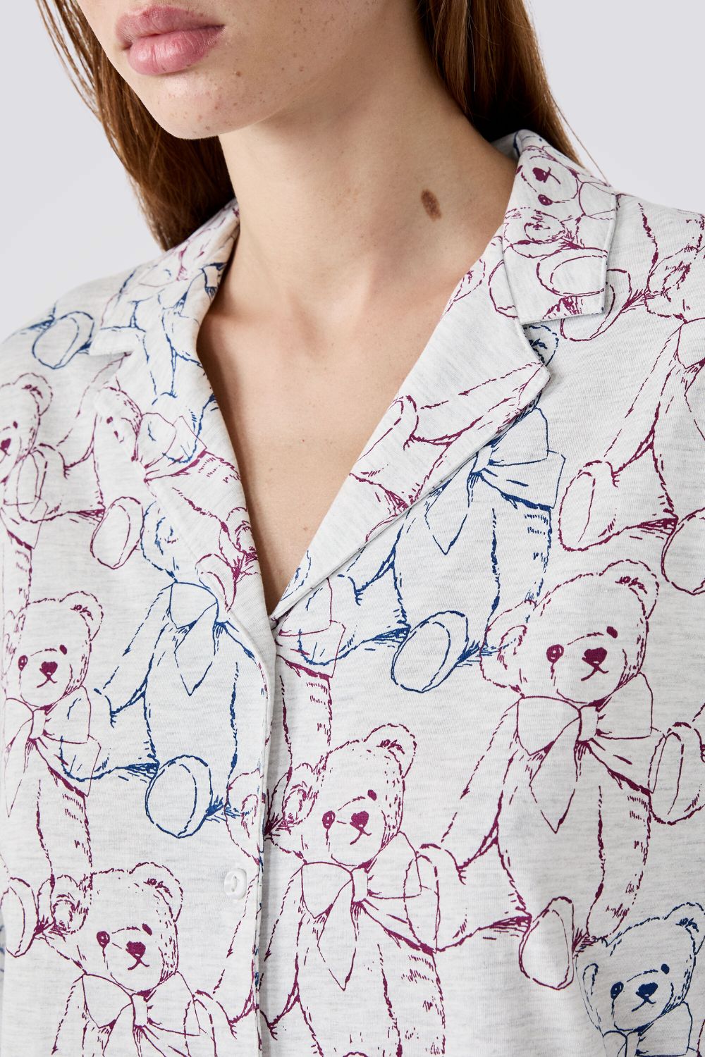 חולצת פיג'מה מכופתרת בהדפס דובים | איתם