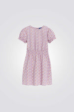 שמלה פרחונית קצרה לבנות 