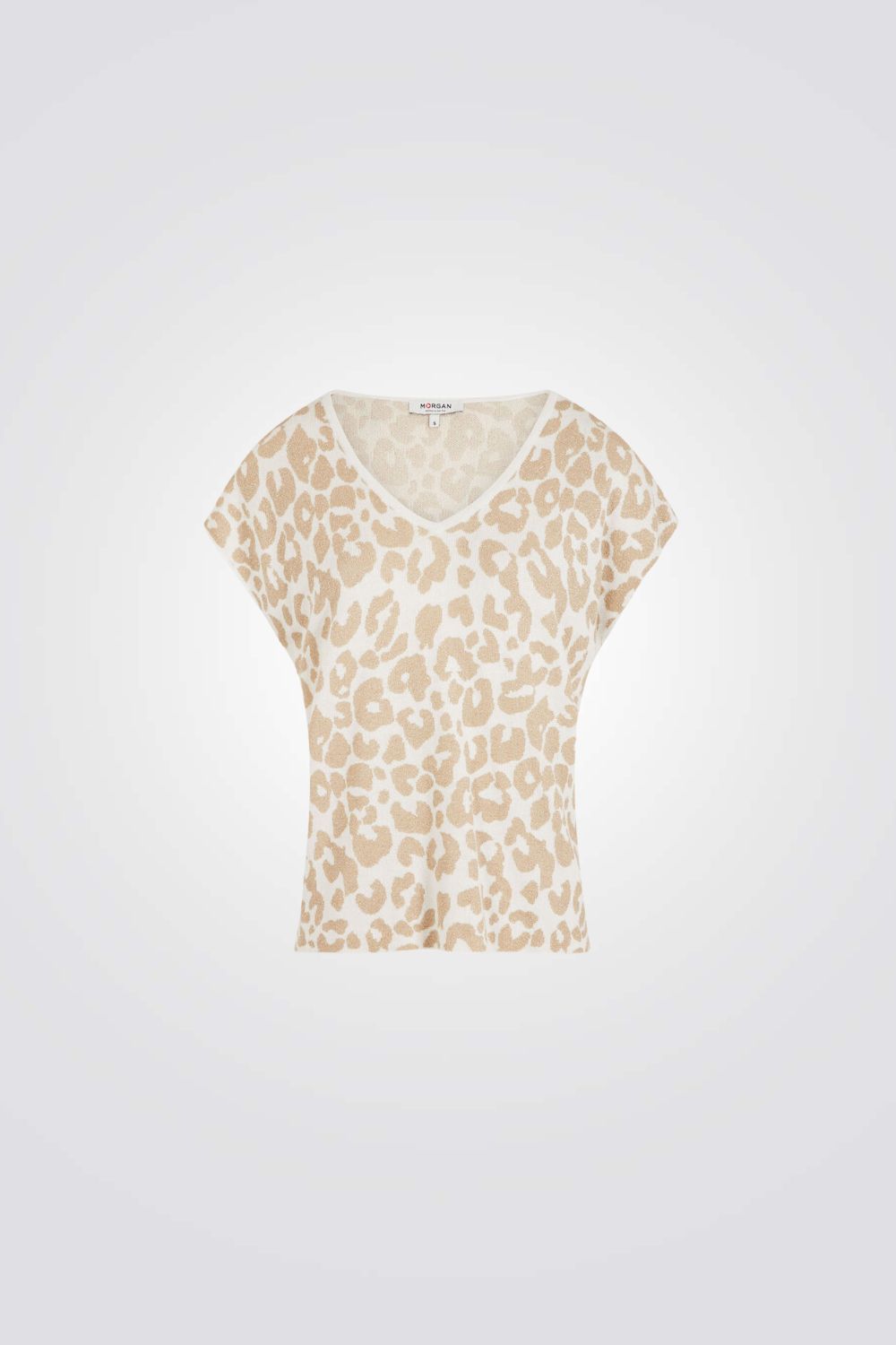 חולצת סריג הדפס מנומר 