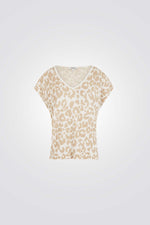 חולצת סריג הדפס מנומר 