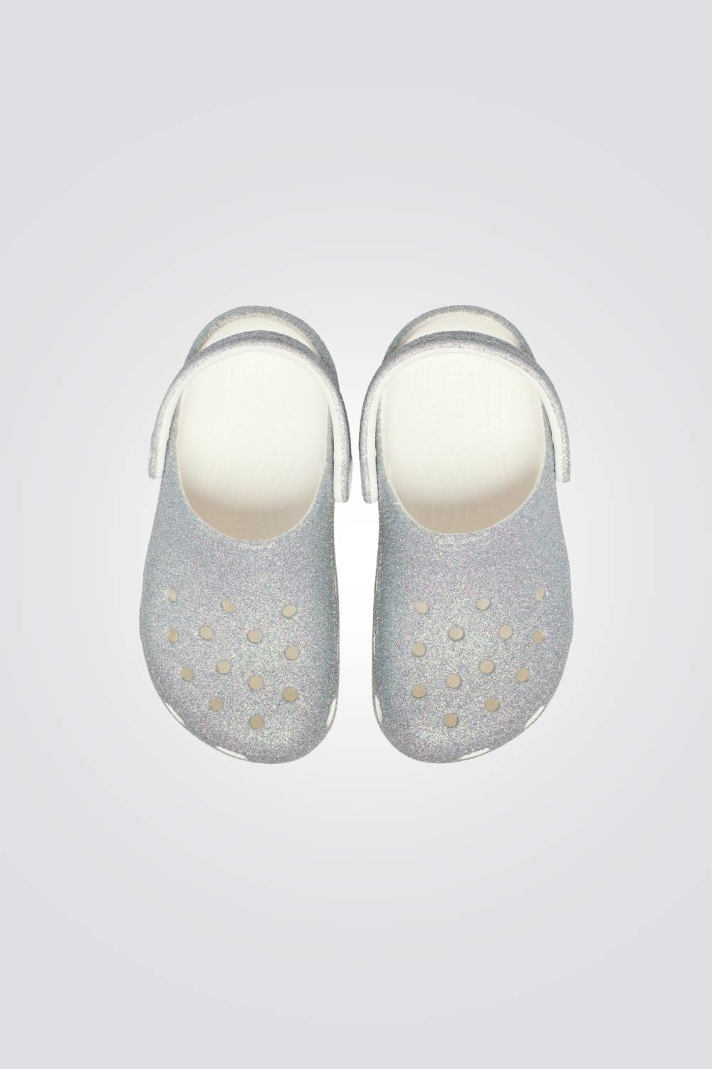 כפכפי נצנצים לבנות Classic Iridescent Glitter Clog K | קרוקס