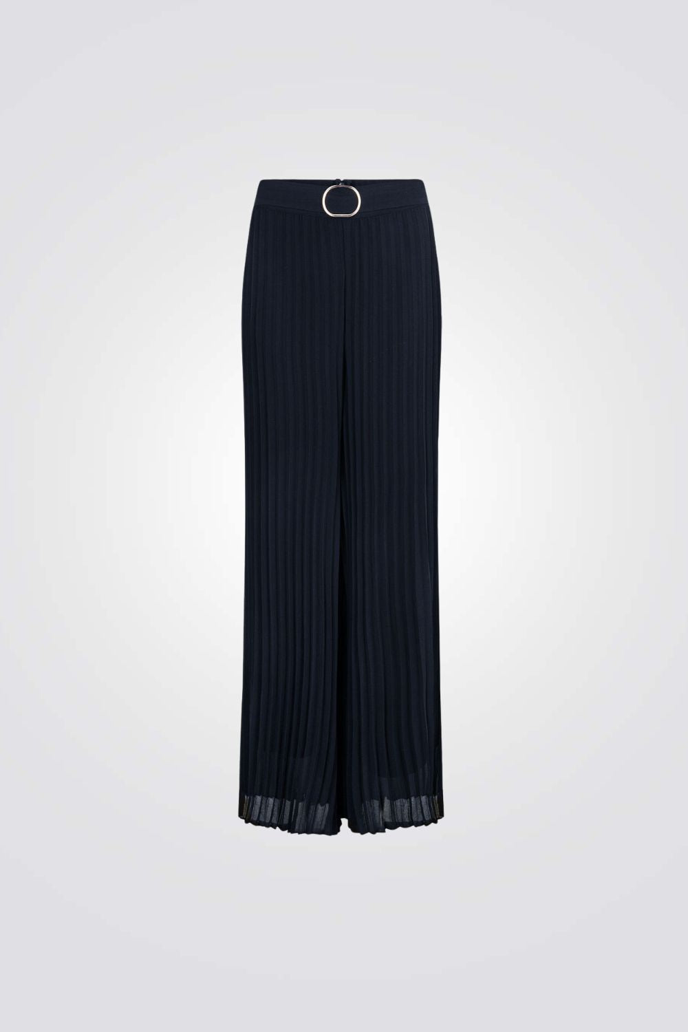 מכנס פליסה רחב בצבע נייבי