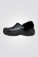 כפכפי פלטפורמה פרוותיים לנשים Classic Platform Fuzz Lined Clog | קרוקס
