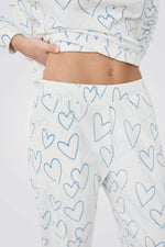 מכנסי פיג'מה עם הדפס של לבבות | איתם