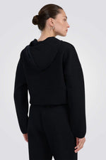 סווטשירט בטקסטורת וואפל ומכפלת מתכווננת לנשים| 4F