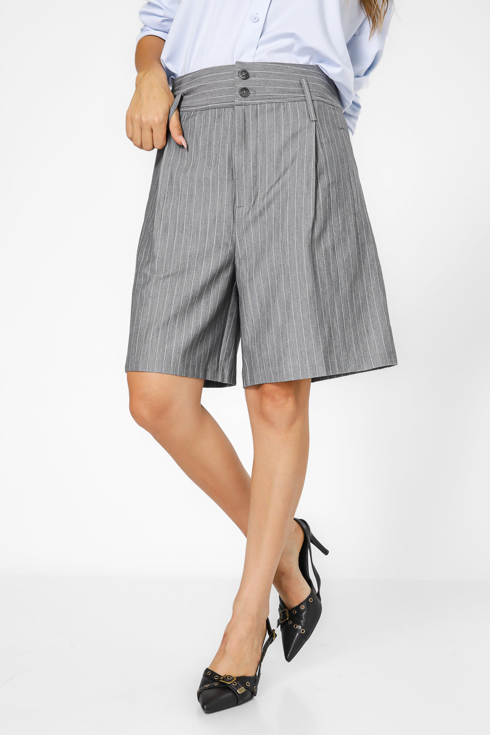 ברמודה עם מותן גבוהה מבד פסים | קנת קול