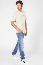 טישירט בצבע שמנת לגברים