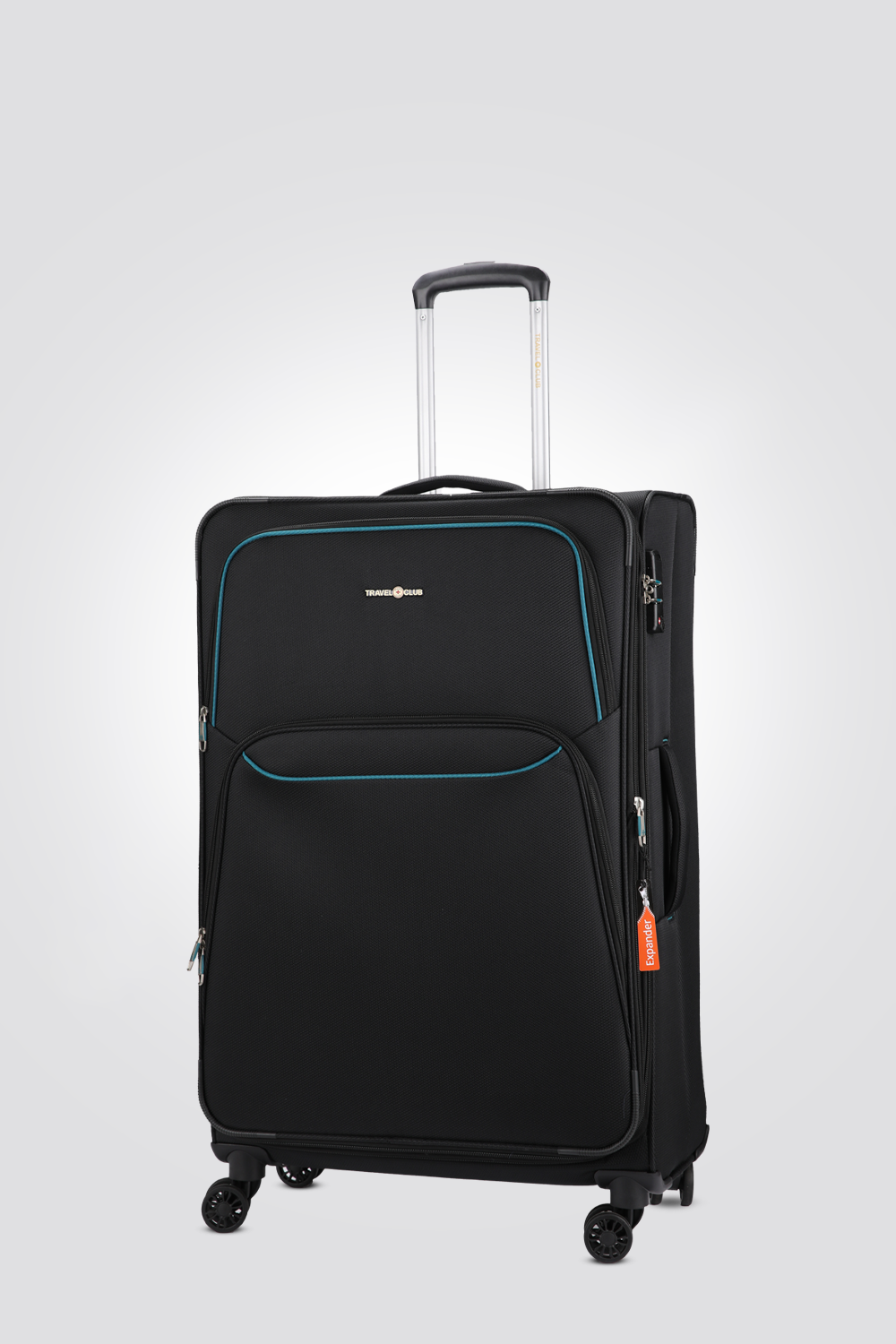 מזוודה מבד בינונית 25.5" בצבע שחור