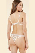 חזיית טול מעוטרת רקמה ללא ריפוד FLIRT לבנה - MASHBIR//365