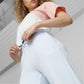 מכנסיים ארוכים לנשים POWER Cat Pants בצבע תכלת וורוד - 3