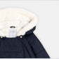 מעיל אוברול לתינוקות בצבע נייבי עם דובי מקדימה - 3