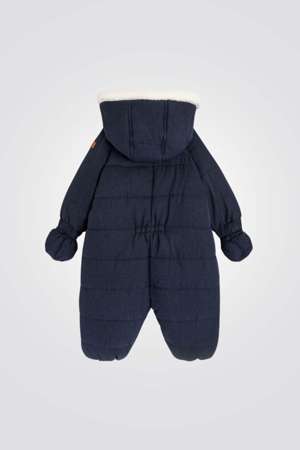 מעיל אוברול לתינוקות בצבע נייבי עם דובי מקדימה
