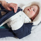 מעיל אוברול לתינוקות בצבע נייבי עם דובי מקדימה - 6