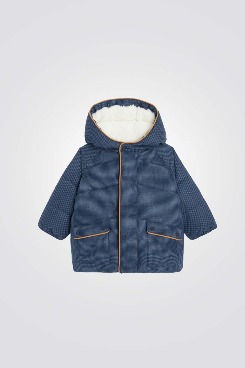מעיל דובון לתינוקות בצבע כחול