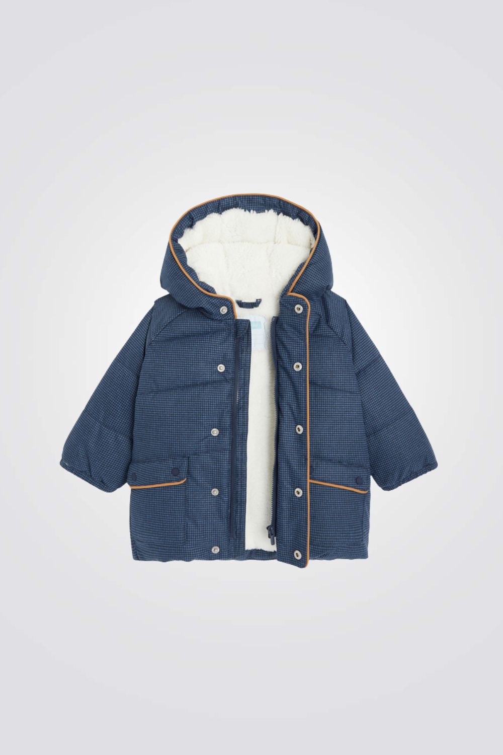 מעיל דובון לתינוקות בצבע כחול
