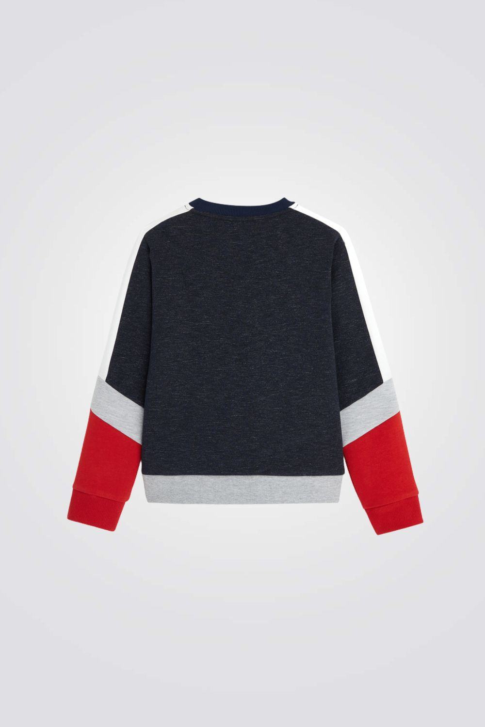 סווטשירט לילדים עם כיתוב בגווני כחול אדום ואפור