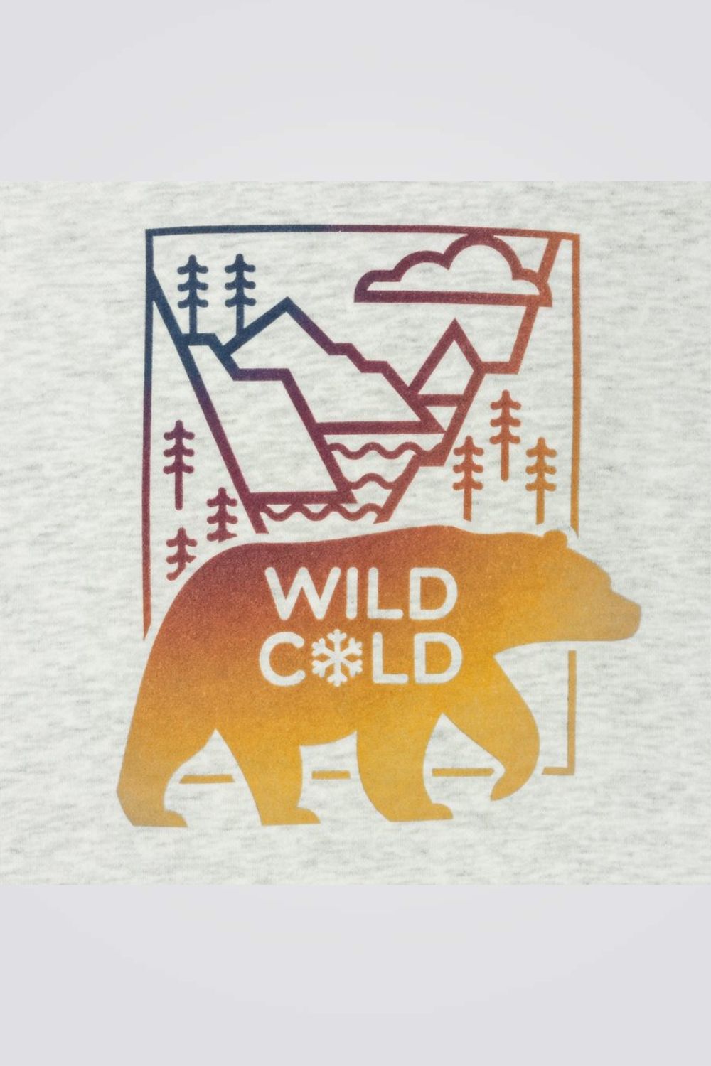 סווטישירט צווארון מעטפת לילדים בצבע אפור בהיר