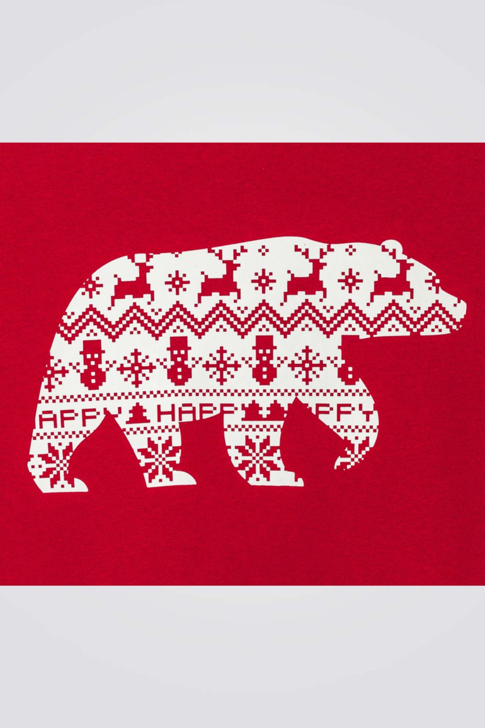 סווטשירט לילדים בצבע אדום עם הדפס דב