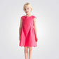 שמלת פשתן לילדות בצבע ורוד פוקסיה - 1