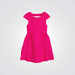 שמלת פשתן לילדות בצבע ורוד פוקסיה - 2