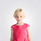 שמלת פשתן לילדות בצבע ורוד פוקסיה - 3