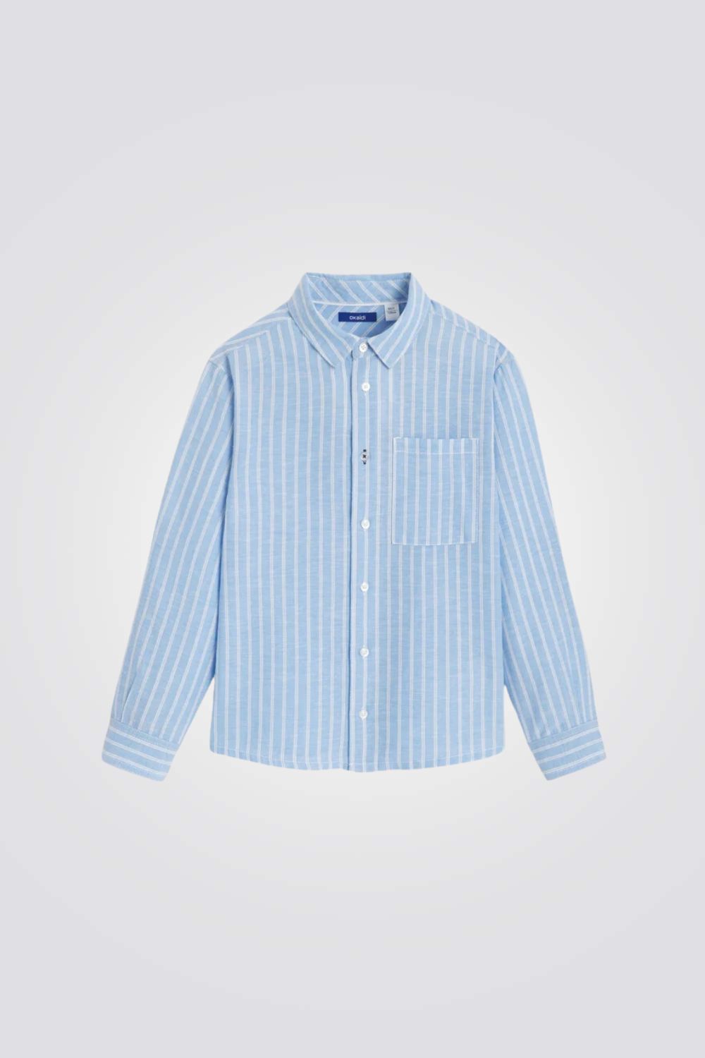 חולצת מכופתרת לילדים בצבע תכלת