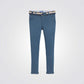 מכנסי צ'ינו קנבס בצבע כחול לנערים - 1