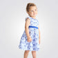 שמלה פרחונית בצבע כחול לתינוקות - 1
