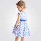 שמלה פרחונית בצבע כחול לתינוקות - 4