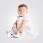 שמלה לתינוקות בצבע לבן וזהב - 1