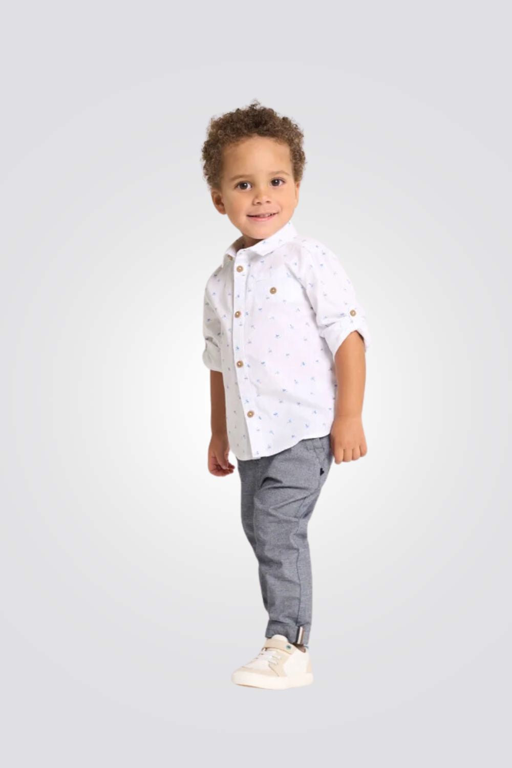 מכנסיים לתינוקות בצבע אפור