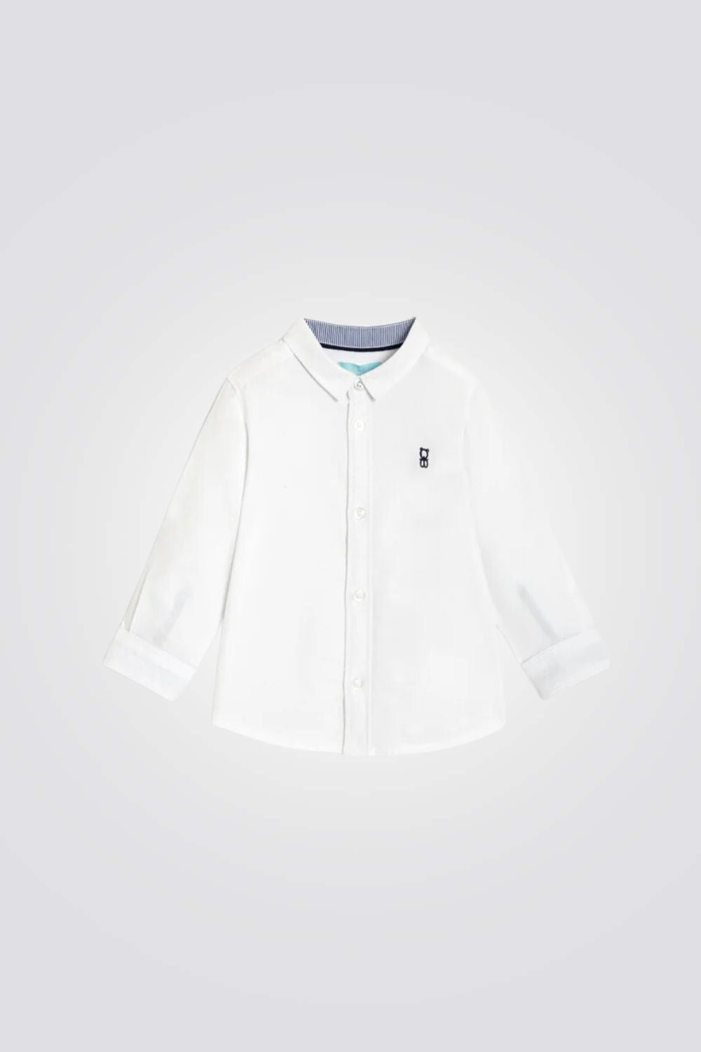 חולצה מכופתרת לתינוקות בצבע לבן