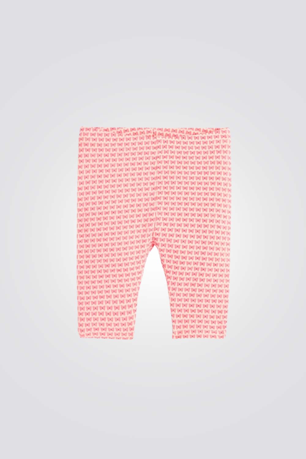 מכנסי טייץ קצרים לתינוקות עם הדפס פרפרים בצבע ורוד