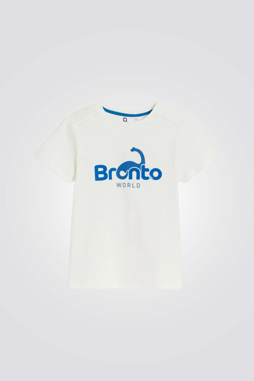 טישירט לילדים בצבע לבן עם הדפס דינוזאור