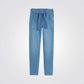 מכנסי ג'ינס לילדות עם חגורה - 1