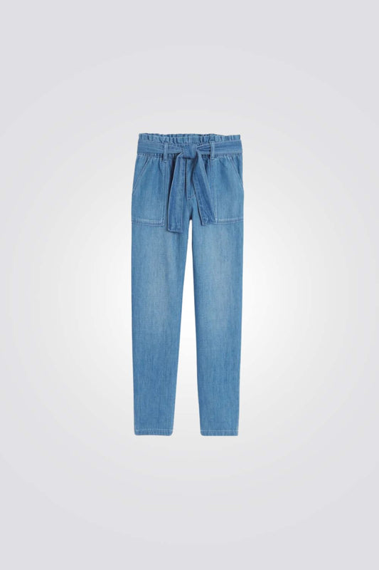 מכנסי ג'ינס לילדות עם חגורה