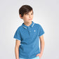 חולצת פולו לילדים בצבע כחול - 1