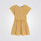 שמלה לילדות בצבע צהוב עם הדפס נמרים - 2