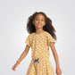 שמלה לילדות בצבע צהוב עם הדפס נמרים - 3