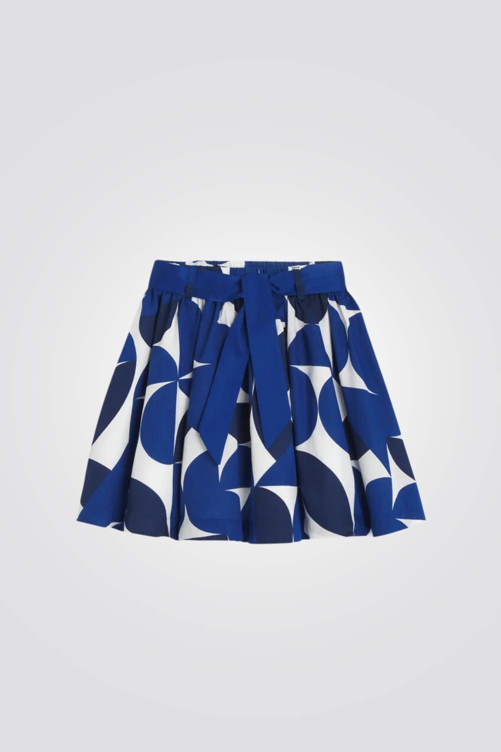 חצאית לילדות בצבע לבן עם פרחים כחולים