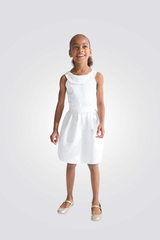 שמלה חגיגית לילדות בצבע לבן