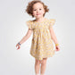 שמלה לתינוקות בצבע צהוב עם הדפס חיות - 1