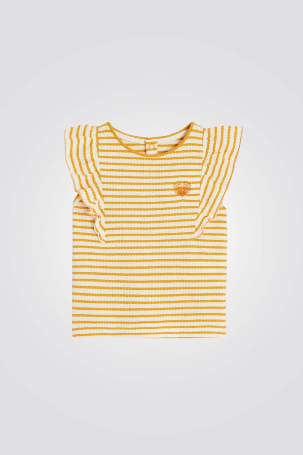 טישירט לתינוקות בצבע צהוב עם פסים
