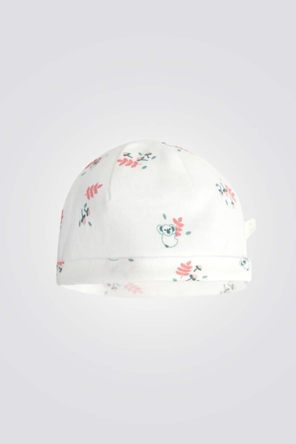 כובע לתינוקות בצבע לבן עם הדפס קואלה 