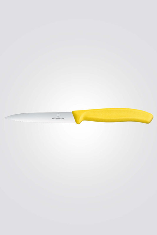 סכין ירקות שוויצרית, להב שפיץ משונן צהוב