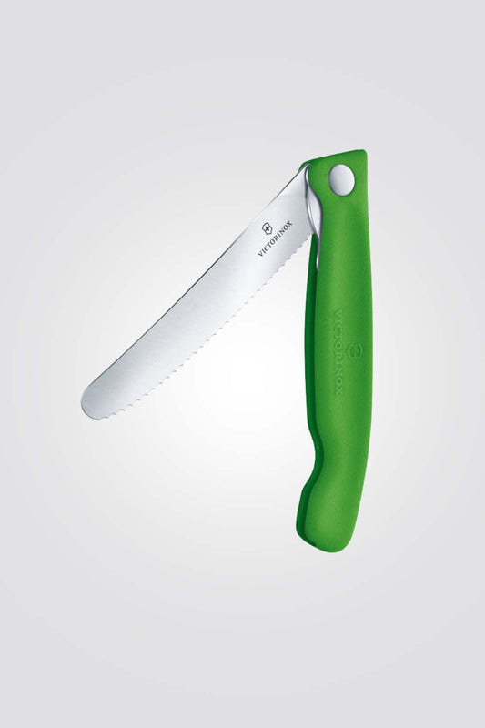 סכין ירקות מתקפלת להב משונן ירוק
